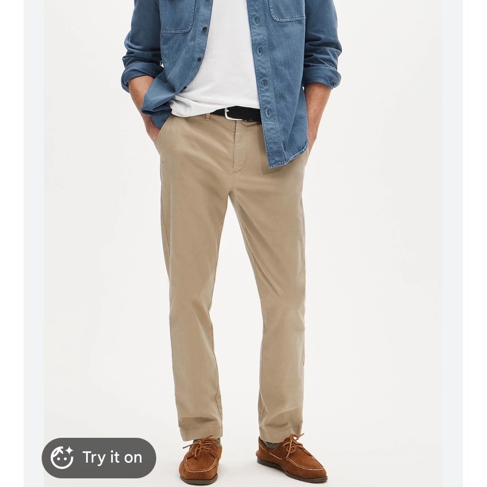 J.Crew The Driggs Slim Fit Chino Pants Khaki Mens 31x30 Cotton Twill Trousers